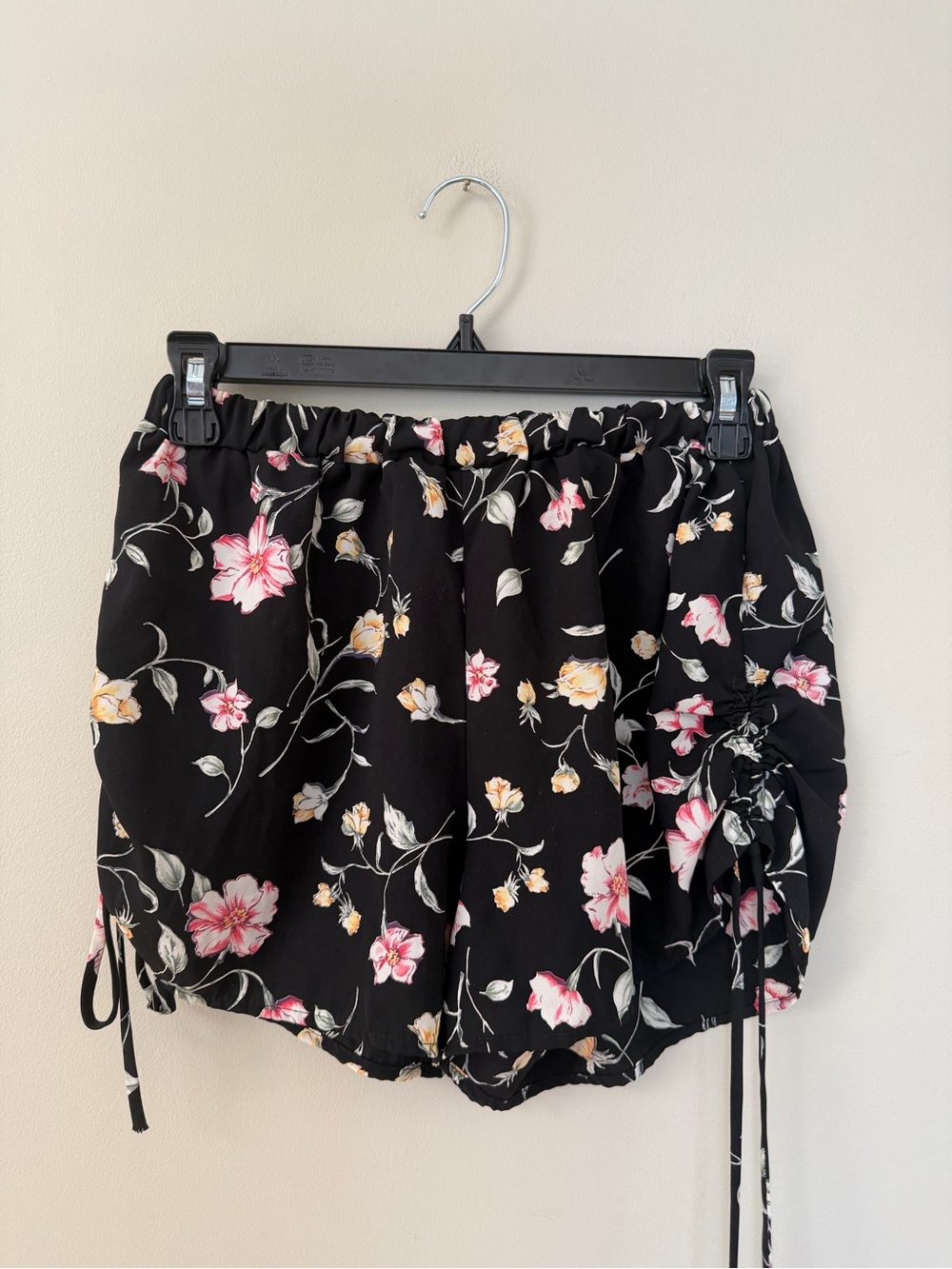 Fashion Nova Black Floral Shorts